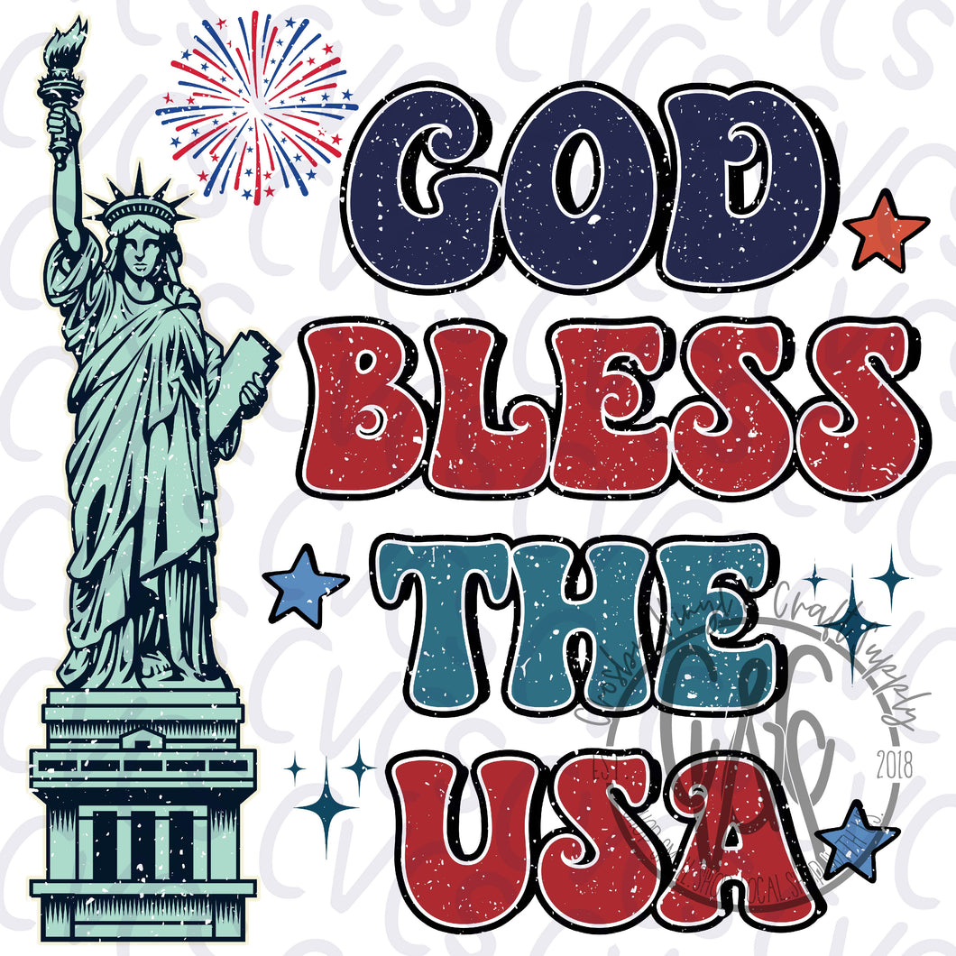 God Bless the USA Statue of Liberty
