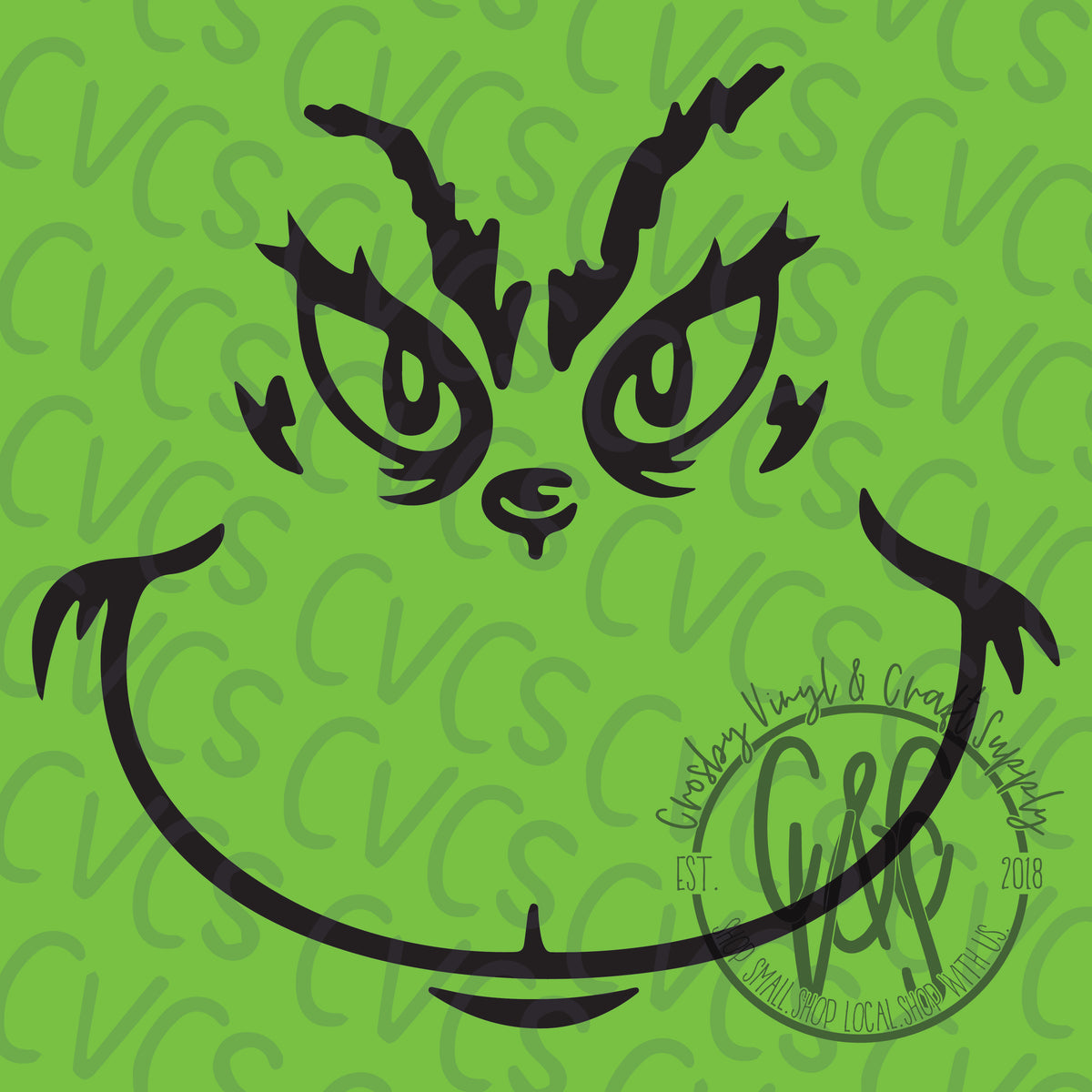 Grinch Face Silhouette – Crosby Vinyl Supply