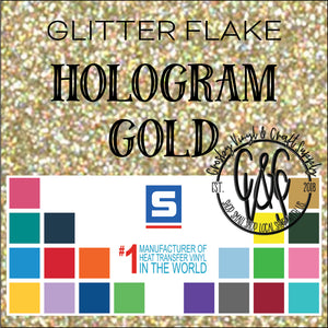Glitter Flake-Hologram Gold