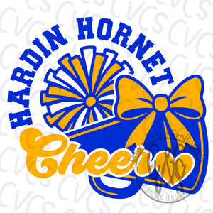 Hardin Cheer Pom & Bow