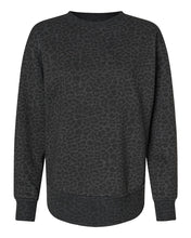 Load image into Gallery viewer, LAT 3525 Women&#39;s Fleece Sweatshirt - Black Leopard
