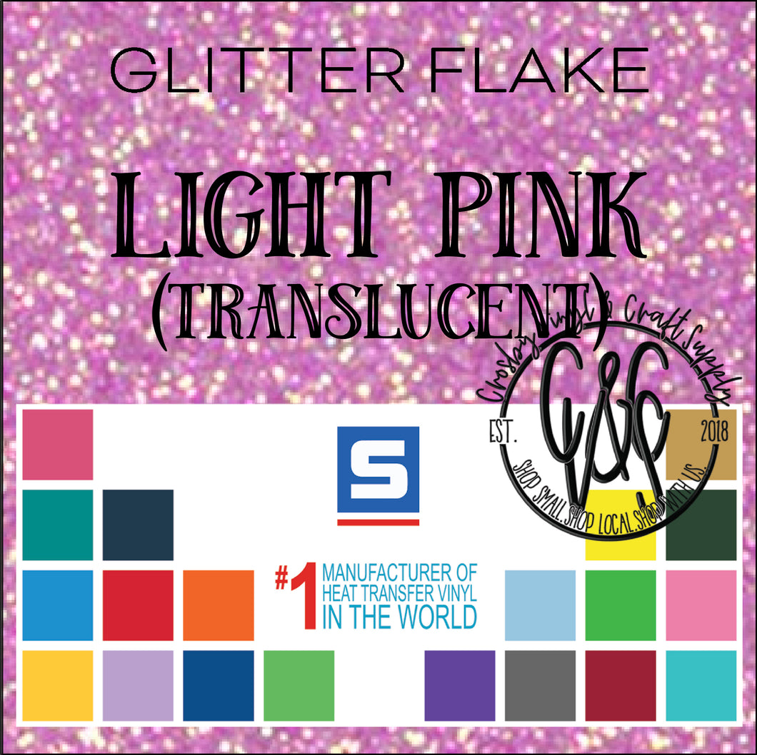 Glitter Flake-Light Pink