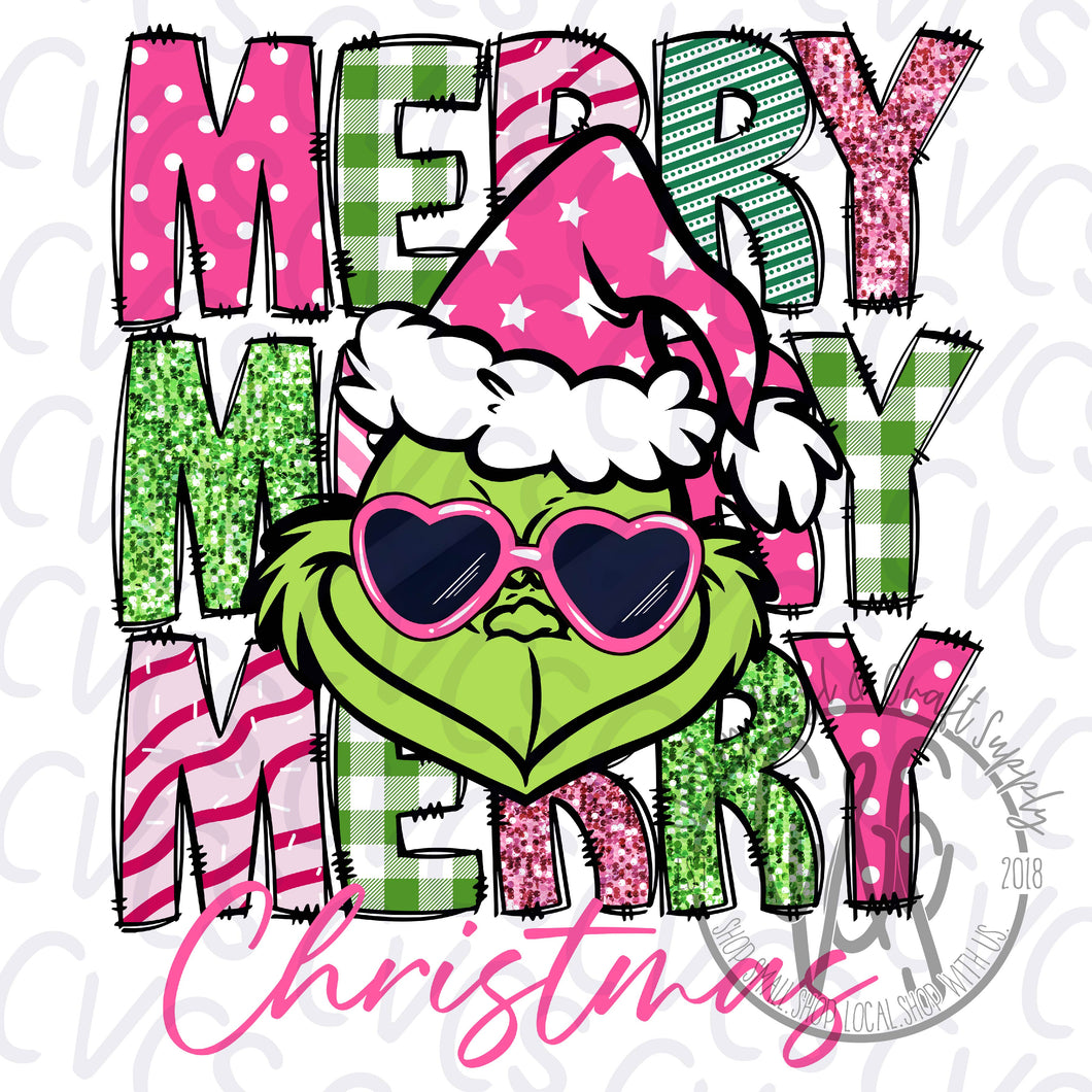 Merry Grinchmas Pink