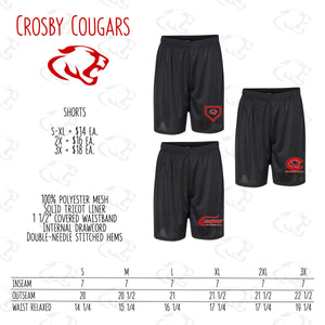 Crosby Baseball Practice Shorts