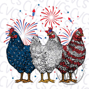 Patriotic Hens