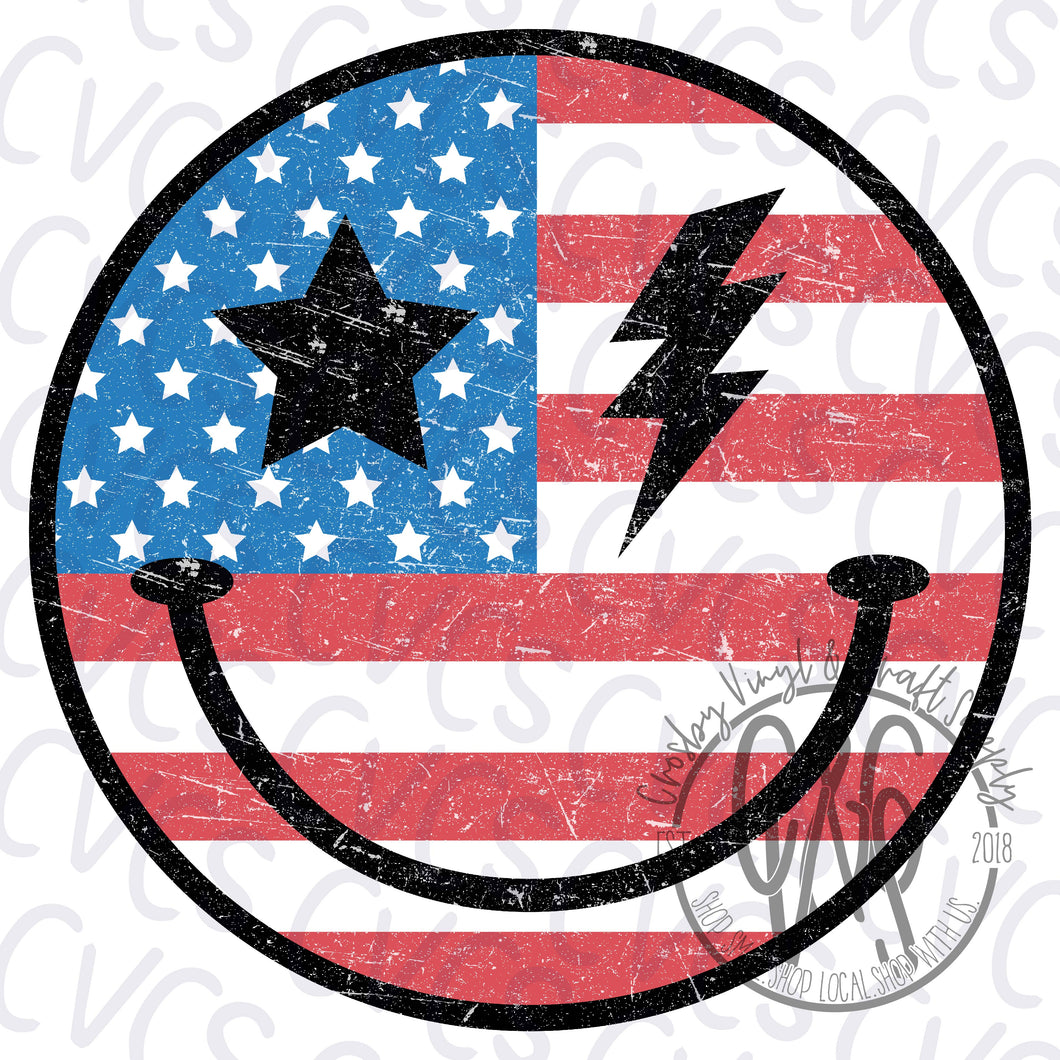 Patriotic Smiley Face
