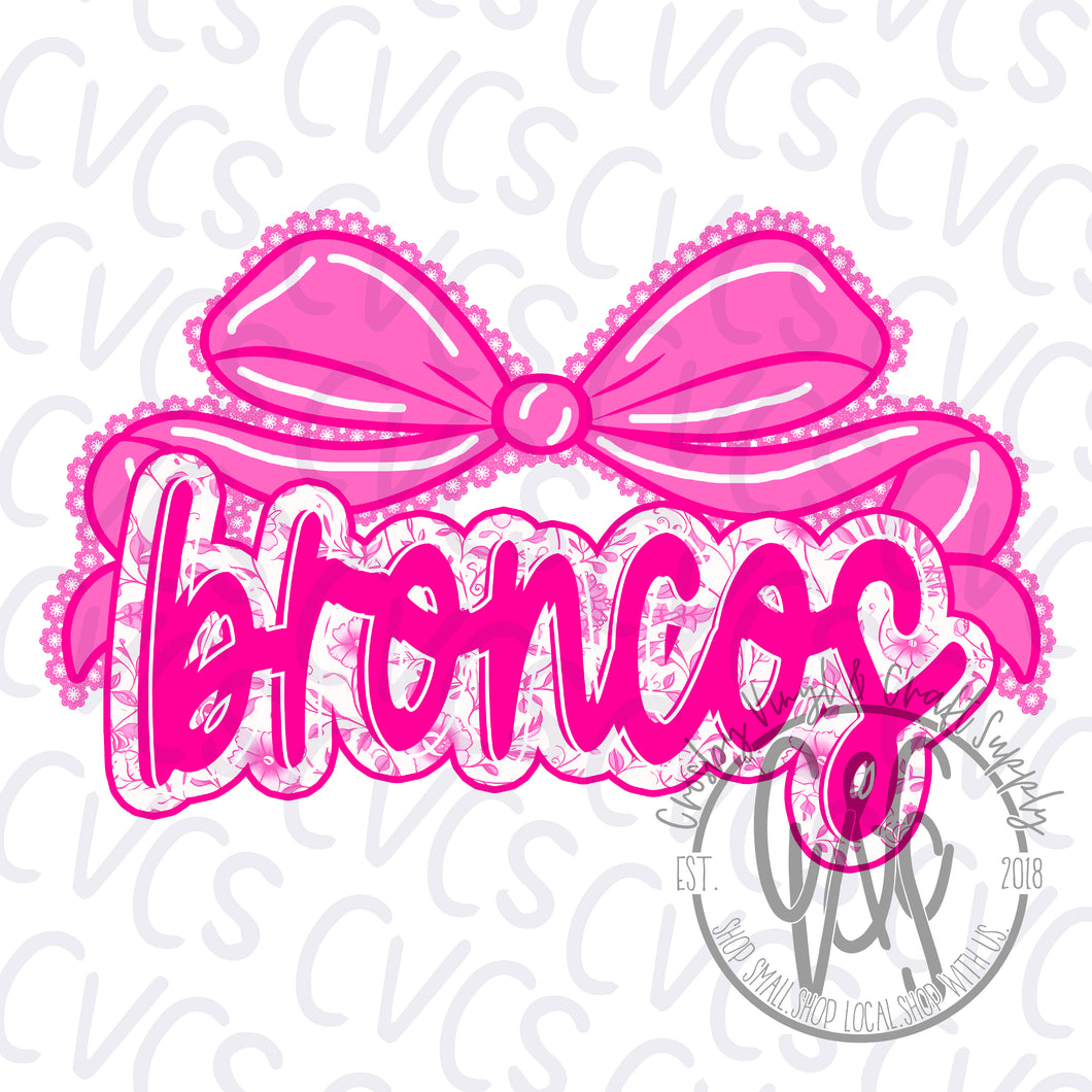 Pink Bow Broncos
