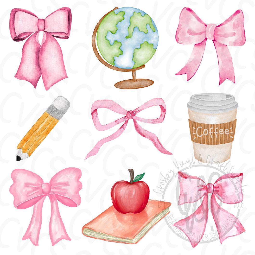 Pink Coquette School Bows