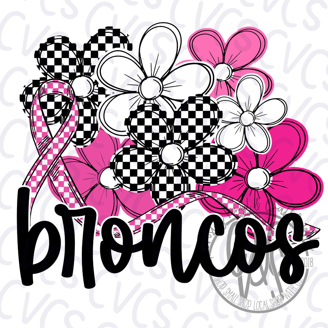 Pink Out Broncos Daisies