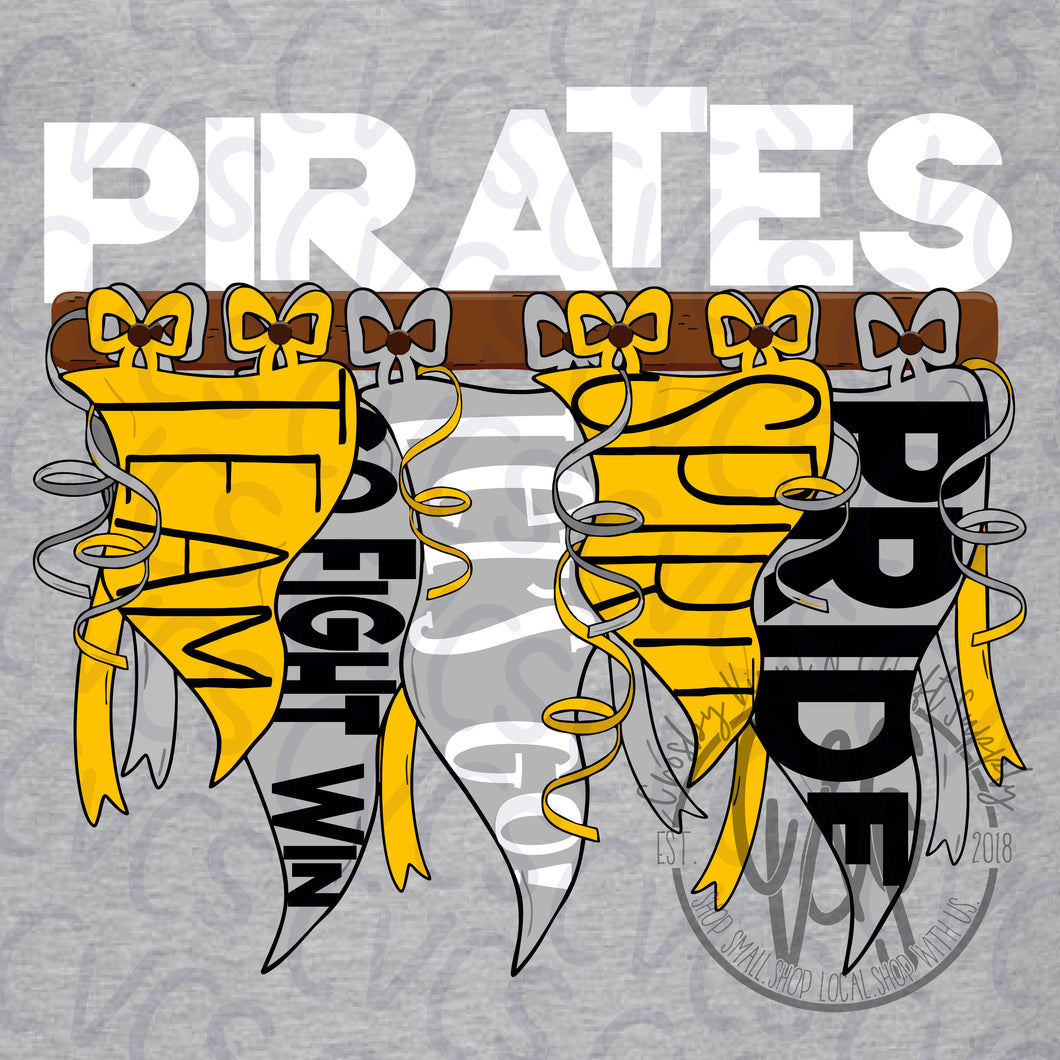 Pirates Hanging Banner Flags