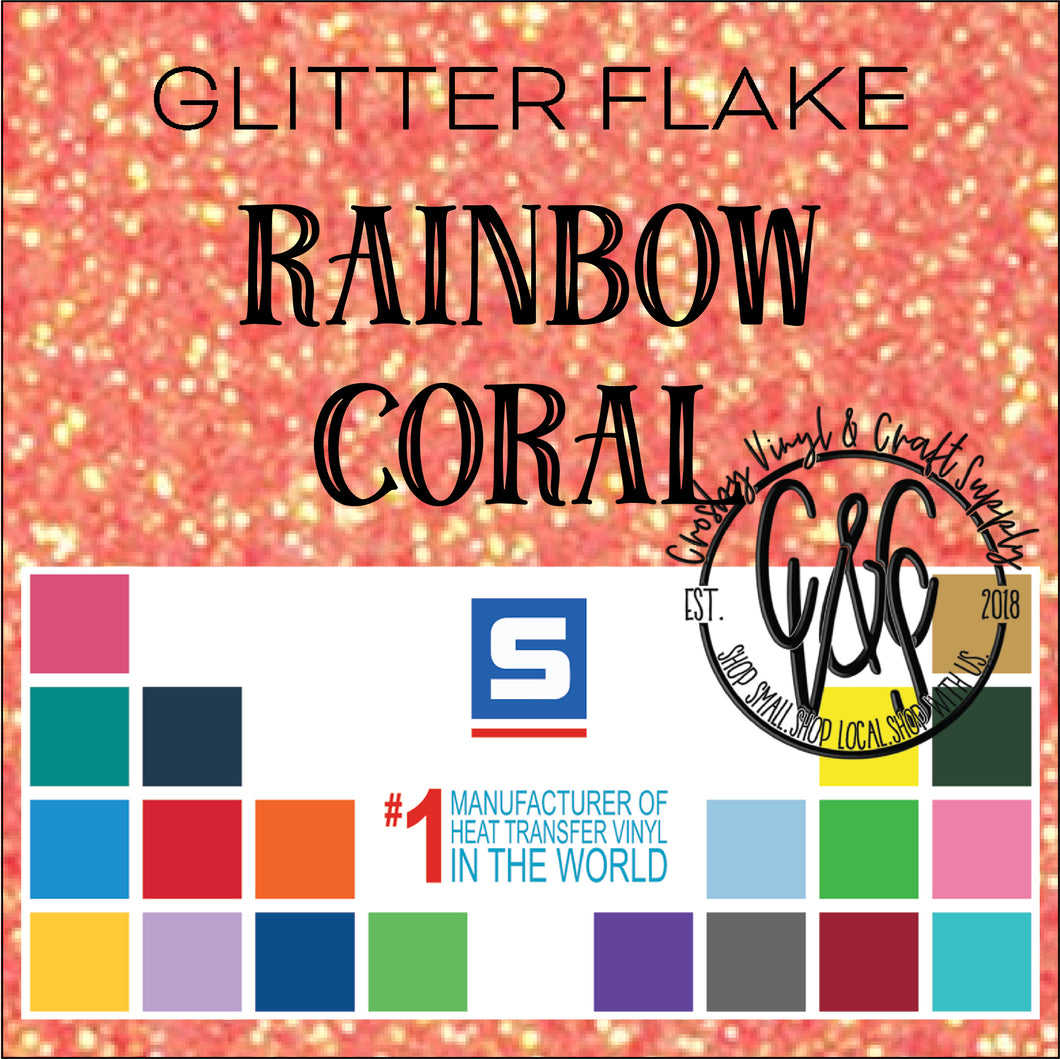 Glitter Flake-Rainbow Coral