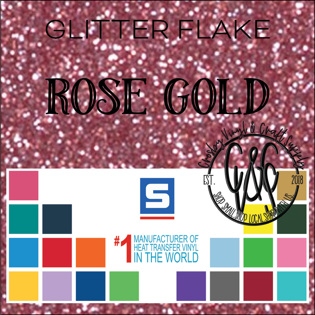 Glitter Flake-Rose Gold
