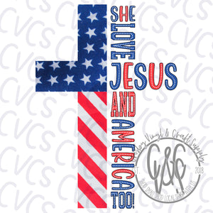 She Love Jesus and America Too Cross 1