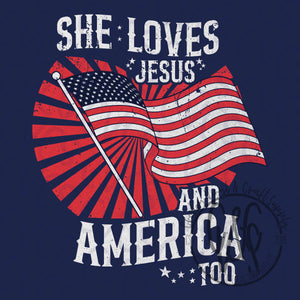 She Loves Jesus and America Too Flag 1