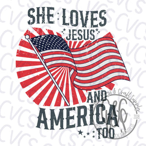 She Loves Jesus and America Too Flag 2