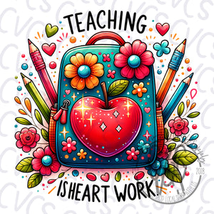 Teaching is Heart Work Backpack