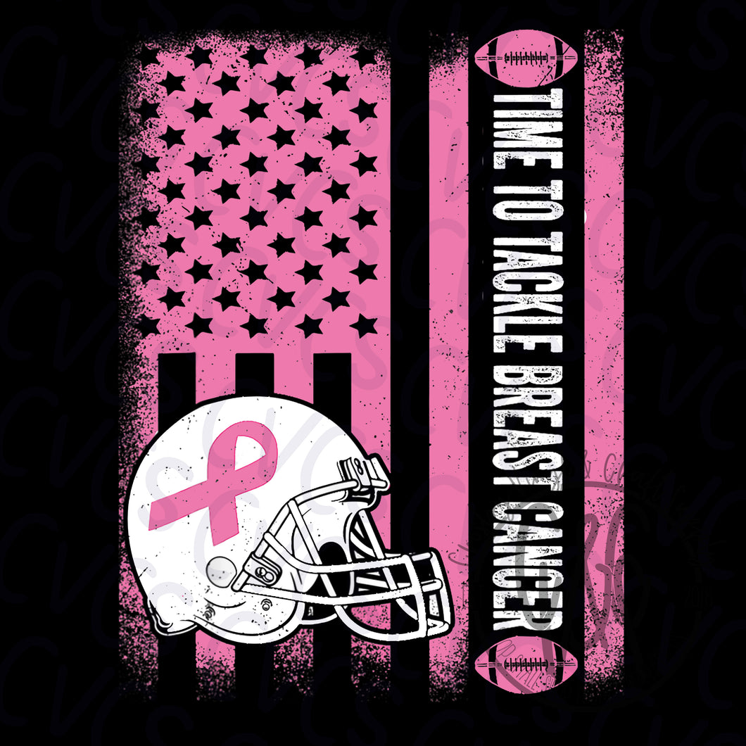 Time To Tackle Breast Cancer Flag