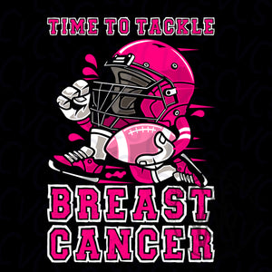 Time To Tackle Breast Cancer Running Mascot