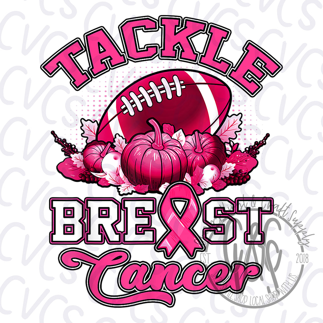 Time to Tackle Breast Cancer Pumpkin and Football