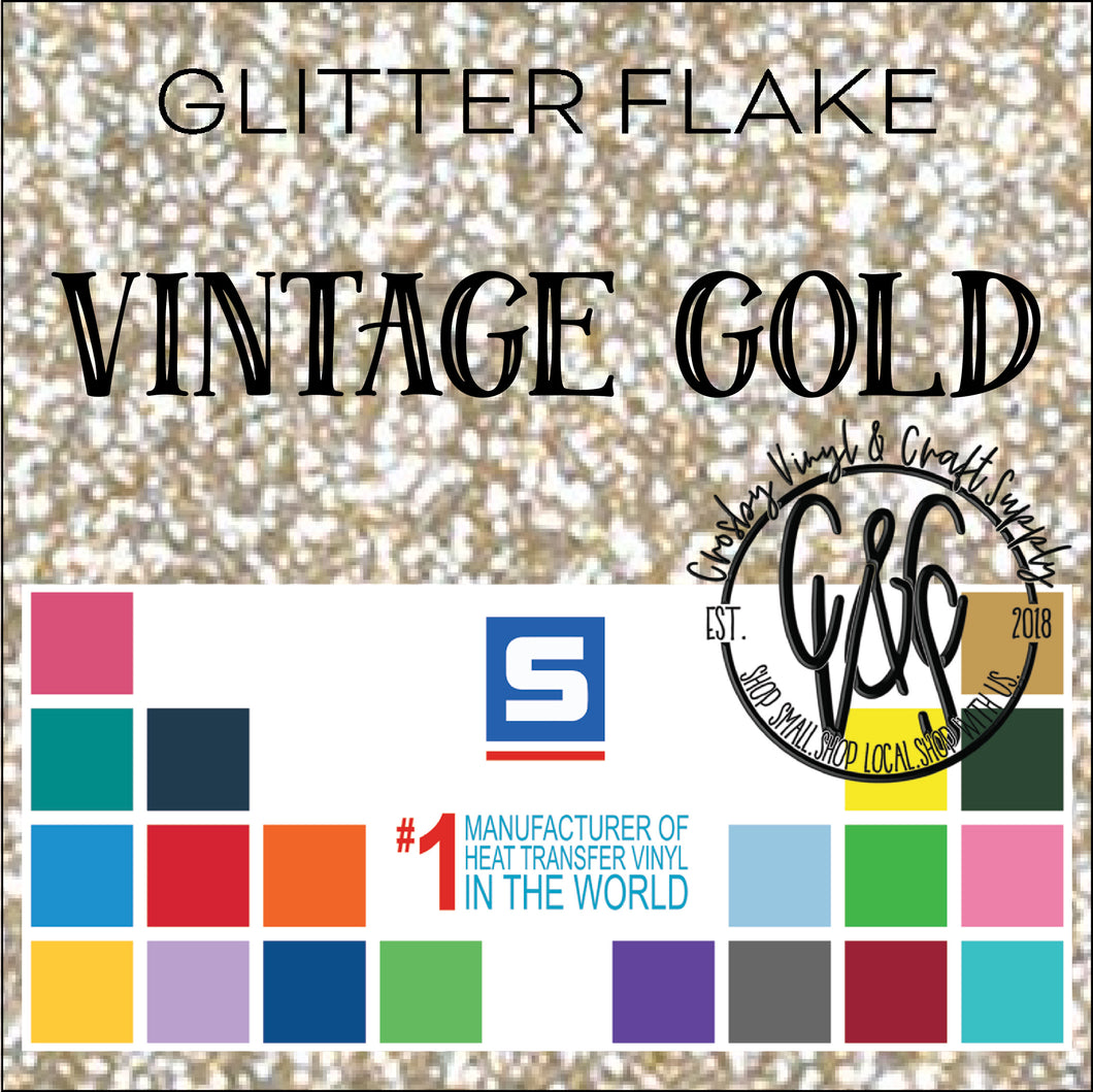 Glitter Flake-Vintage Gold