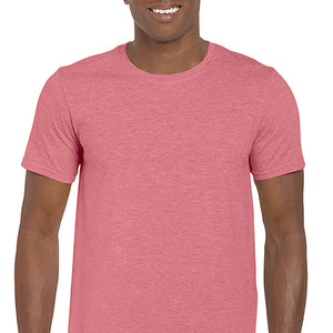 Gildan 64000 Adult Crew-Heather Coral Silk