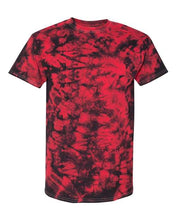 Load image into Gallery viewer, Dyenomite- Tie-Dyed T-Shirt- Red/Black Crystal
