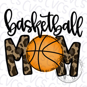 Basketball Mom Leopard Doodle