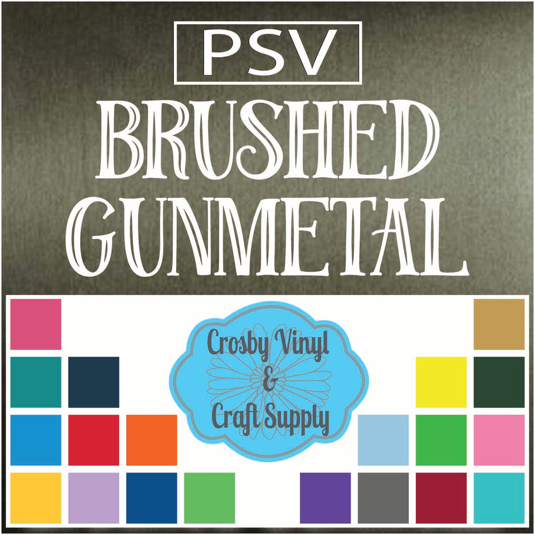 Permanent PS Sign Vinyl-Brushed Gun Metal