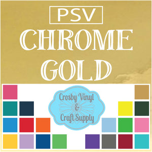 Permanent PS Sign Vinyl-Chrome Gold