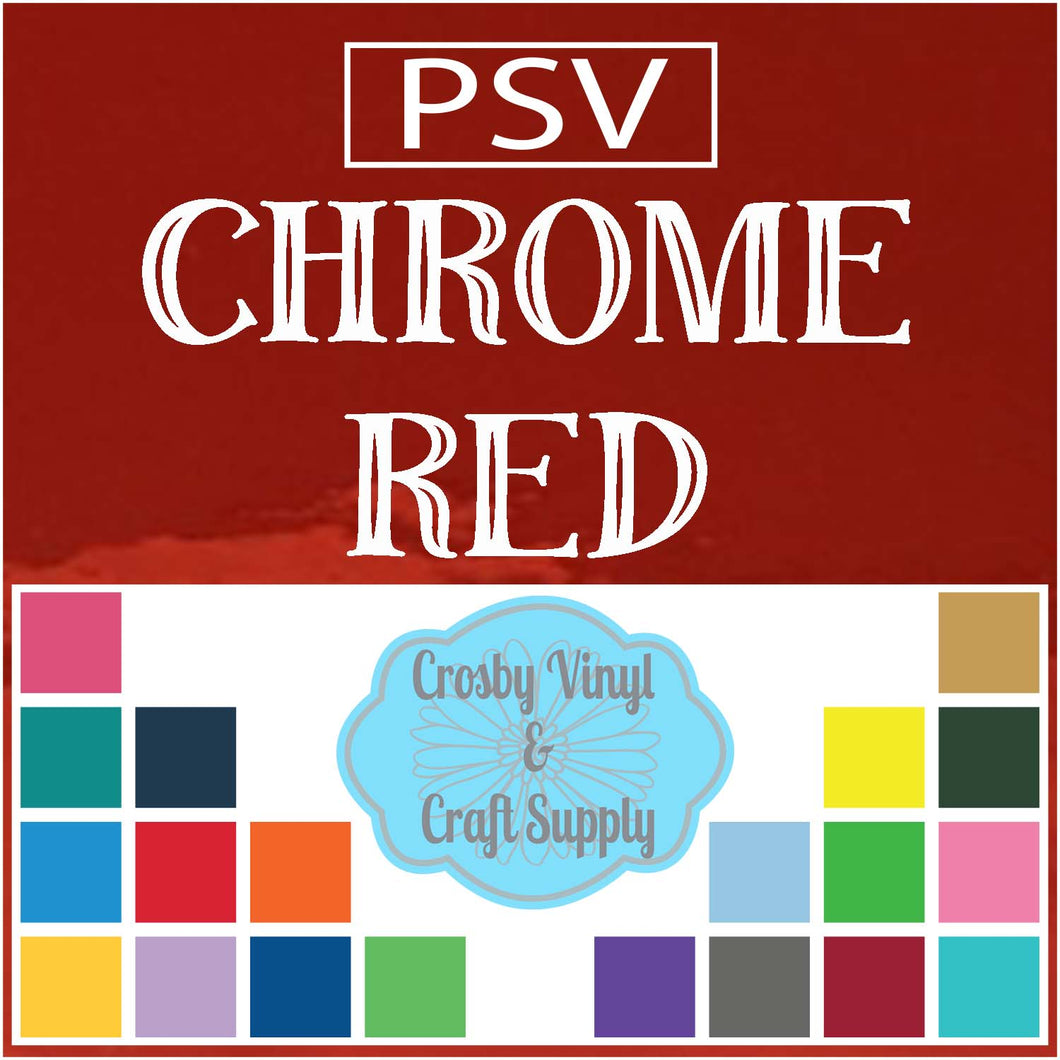 Permanent PS Sign Vinyl-Chrome Red