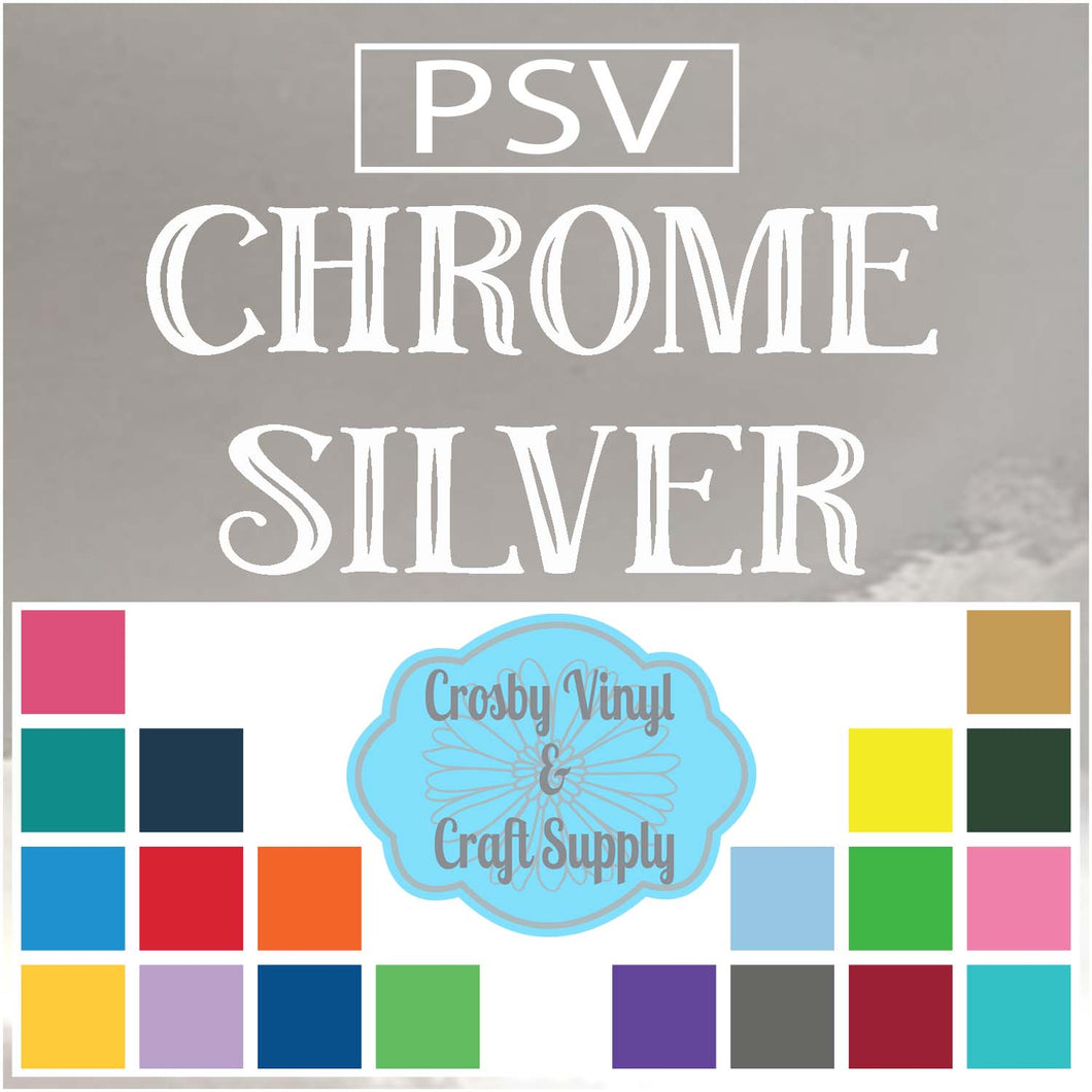 Permanent PS Sign Vinyl-Chrome Silver