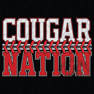 Cougar Nation Baseball Laces