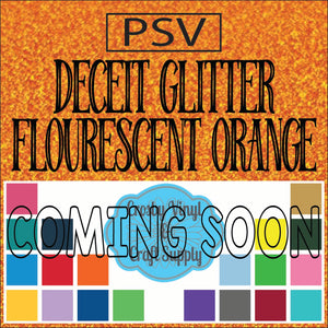 Permanent PS Sign Vinyl-Fluorescent Orange Deceit Glitter