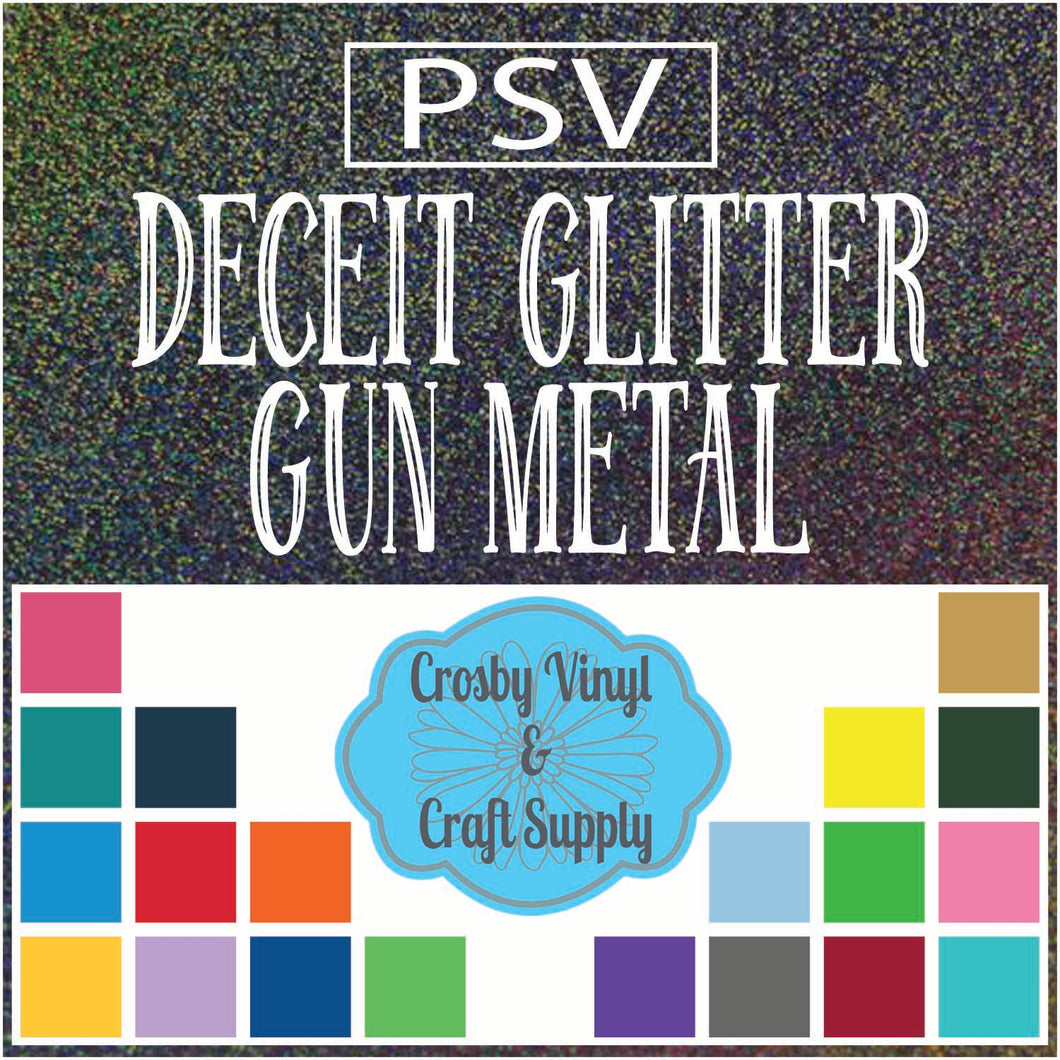 Permanent PS Sign Vinyl-Gun Metal Deceit Glitter