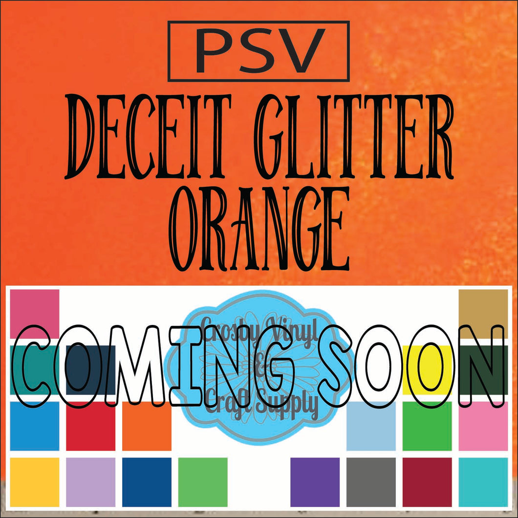 Permanent PS Sign Vinyl-Orange Deceit Glitter