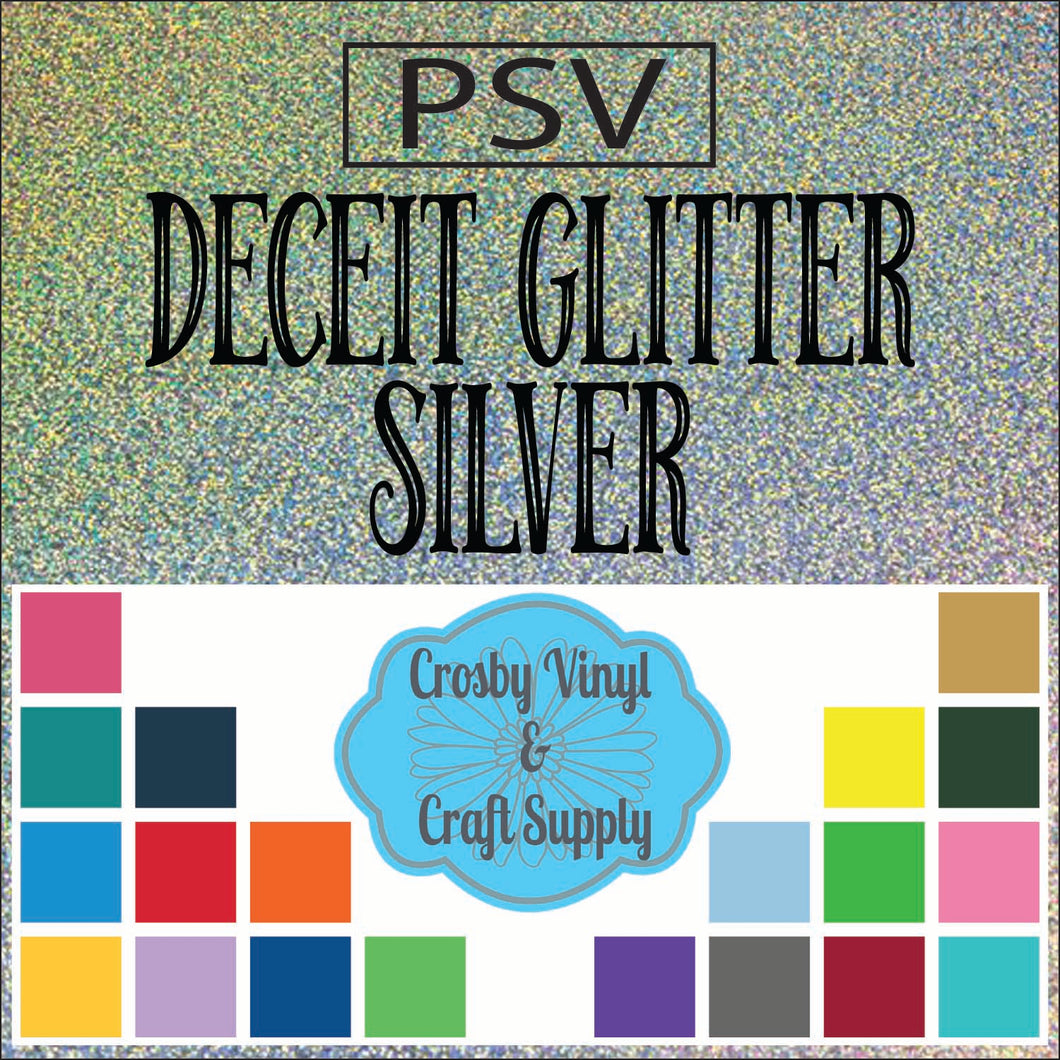 Permanent PS Sign Vinyl-Silver Deceit Glitter