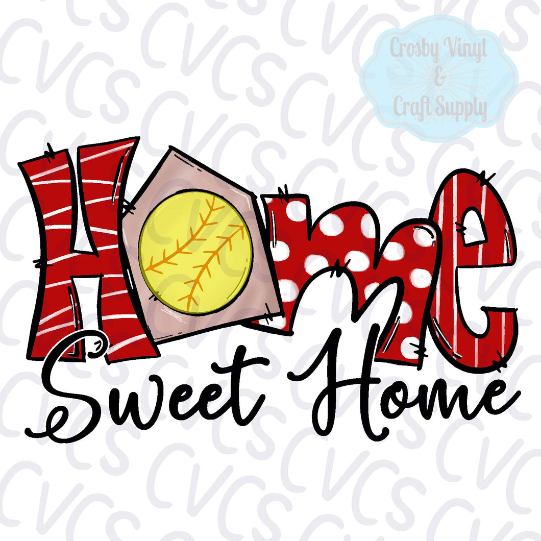Home Sweet Home Softball - Red