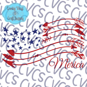 Merica Waving Arrow Flag