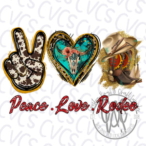 Peace Love Rodeo Bandana Print *** Sublimation Only***