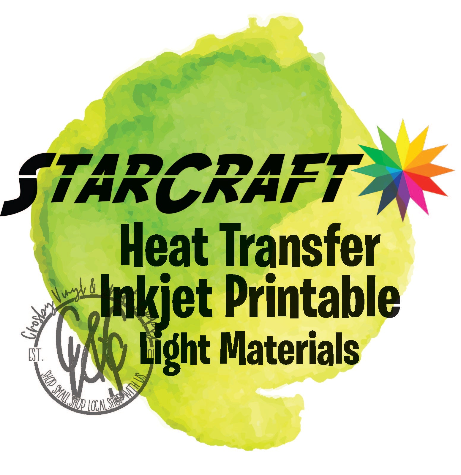 StarCraft Inkjet Printable HTV for Light Materials – Crosby Vinyl Supply