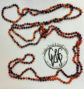 Orange & Blue Beaded Necklace